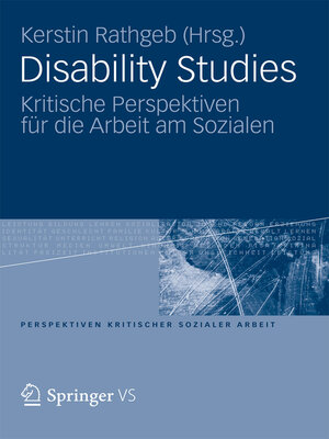 cover image of Disability Studies